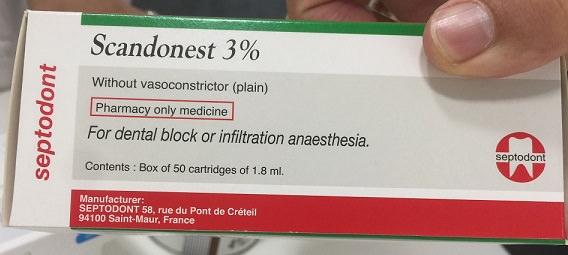 Anesthésique Septodont - Fabriqué en France