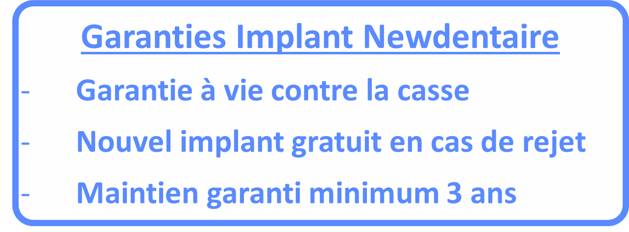Garantie des implants Newdentaire